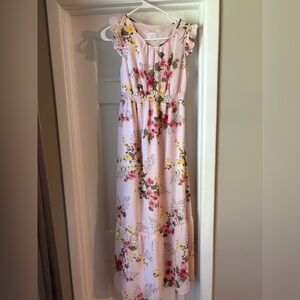 Target Floral Maxi Dress in Pink and Yellow